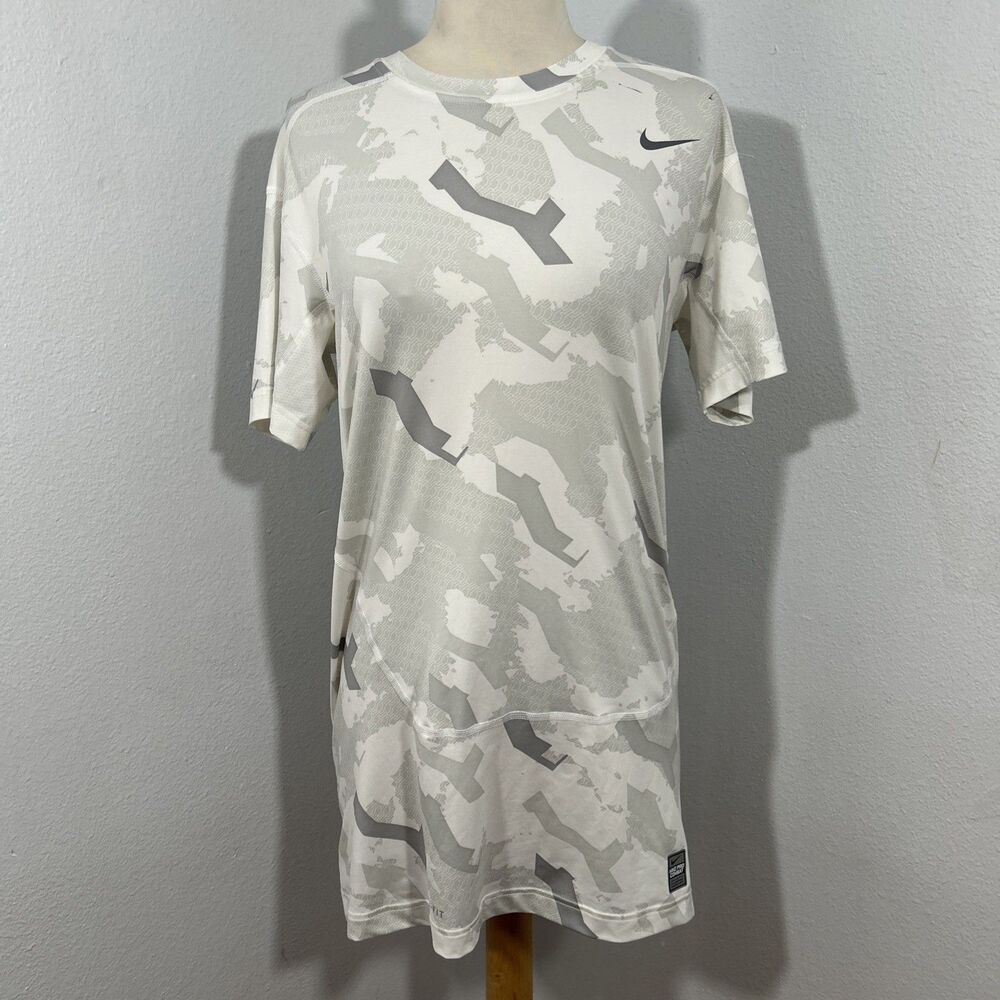Nike Dri Fit Shirt Youth Pro Combat Camo Compression Activewear